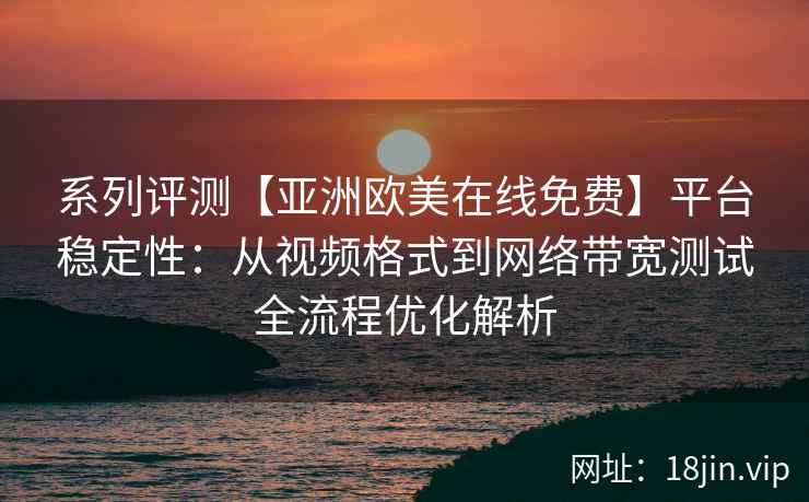 系列评测【亚洲欧美在线免费】平台稳定性：从视频格式到网络带宽测试全流程优化解析