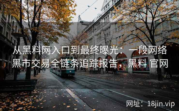 从黑料网入口到最终曝光：一段网络黑市交易全链条追踪报告，黑料 官网