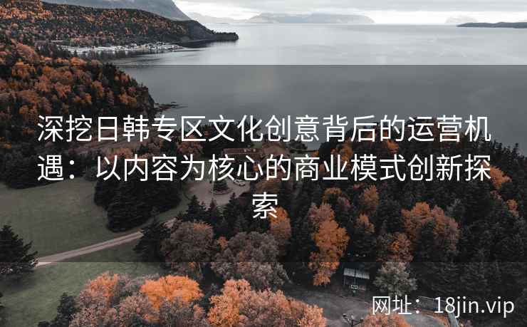 深挖日韩专区文化创意背后的运营机遇：以内容为核心的商业模式创新探索